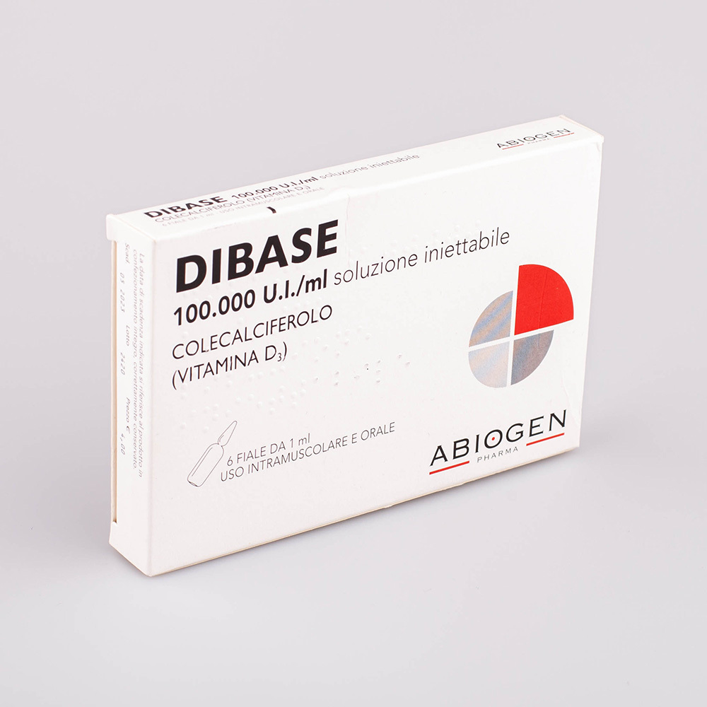 Витамин D3 Дибас 100.000 Италия Dibase Vitamin D3 для иньекций 1 мл 6 ампул