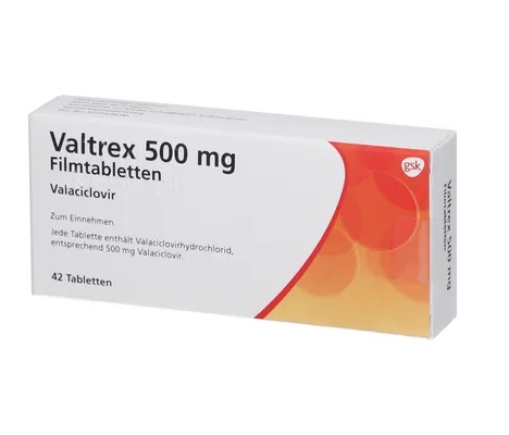 Валтрекс валацикловир Германия VALTREX 500 mg в упаковке 42 таблетки